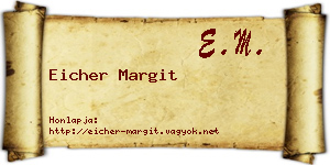 Eicher Margit névjegykártya